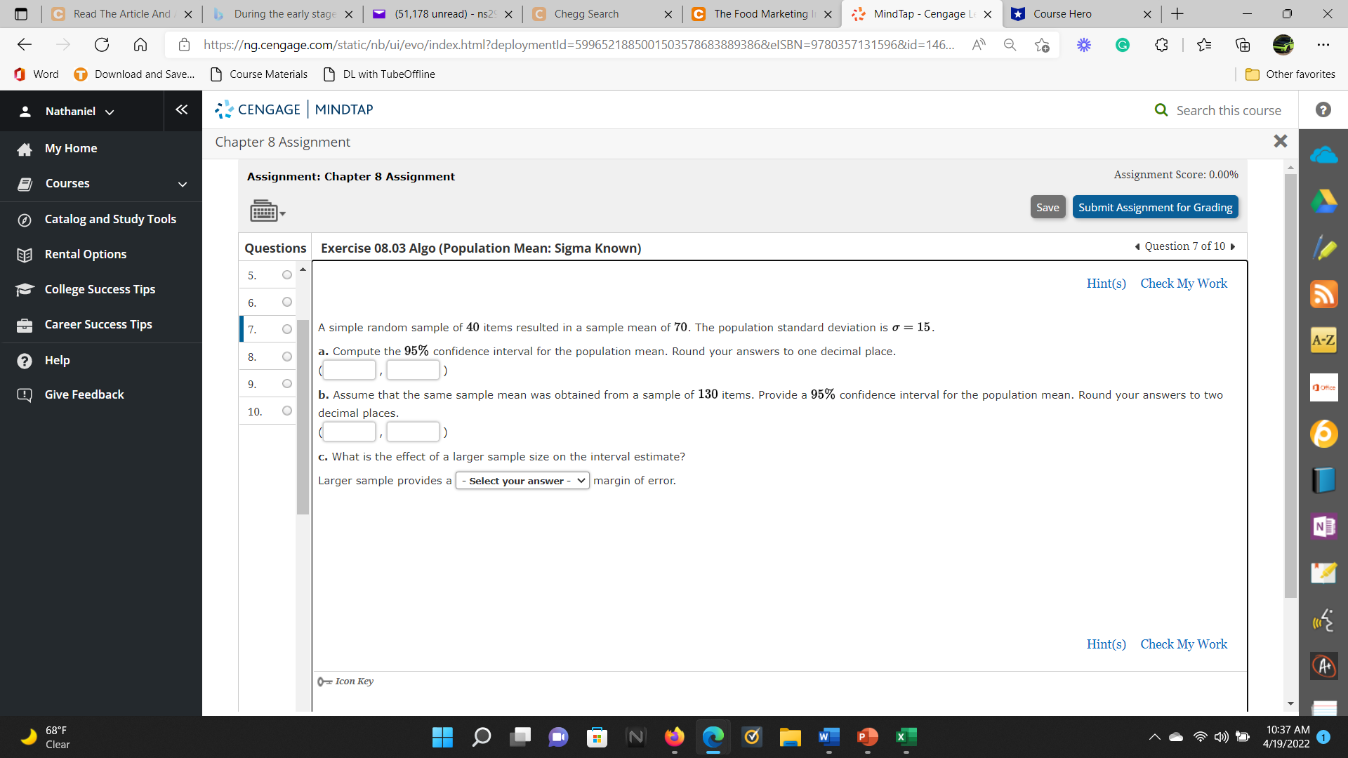 stage x (51,178 unread) - ns25 X C Chegg Search C The