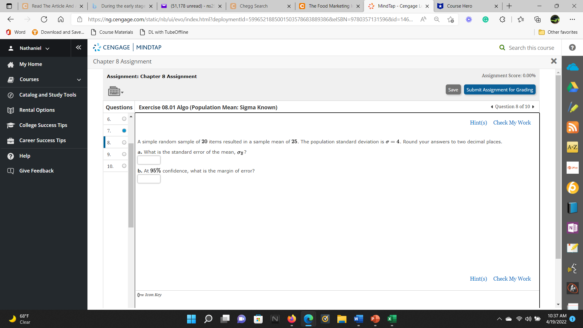 + X -> CA @ https:/g.cengage.com/staticb/ui/evo/index.html?deploymentld=5996521885001503578683889386&elSBN=9780357131596&id=146... Am G Word T Download and