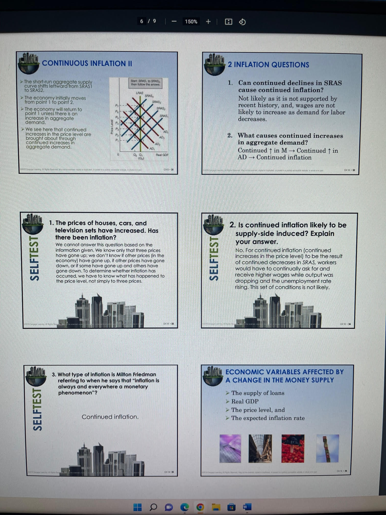 the money supply__________________________________________________________________________________ D. A decrease in the money supply___________________________________________________________________________________ 8.To a