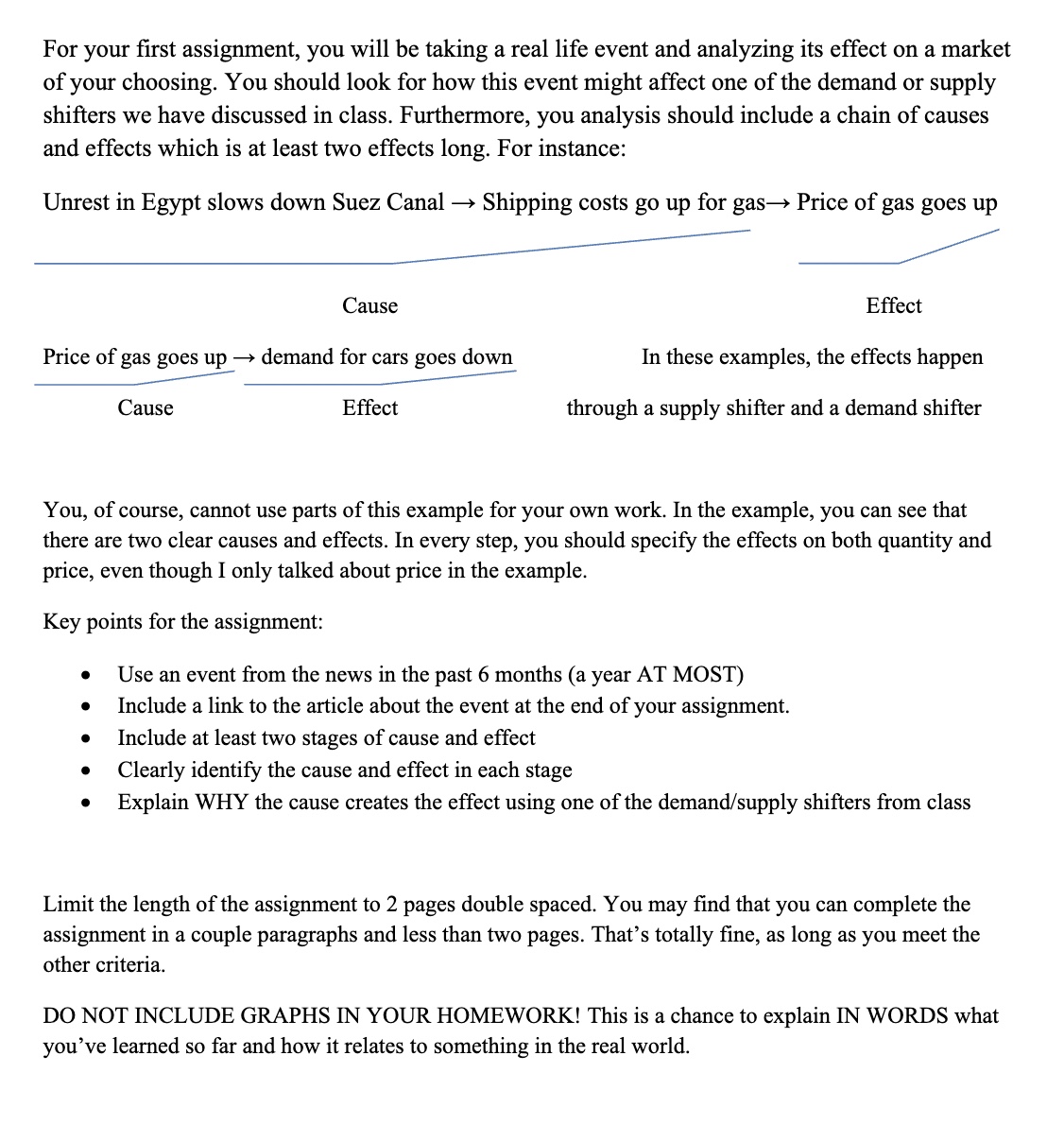  For your first assignment, you will be taking a real life