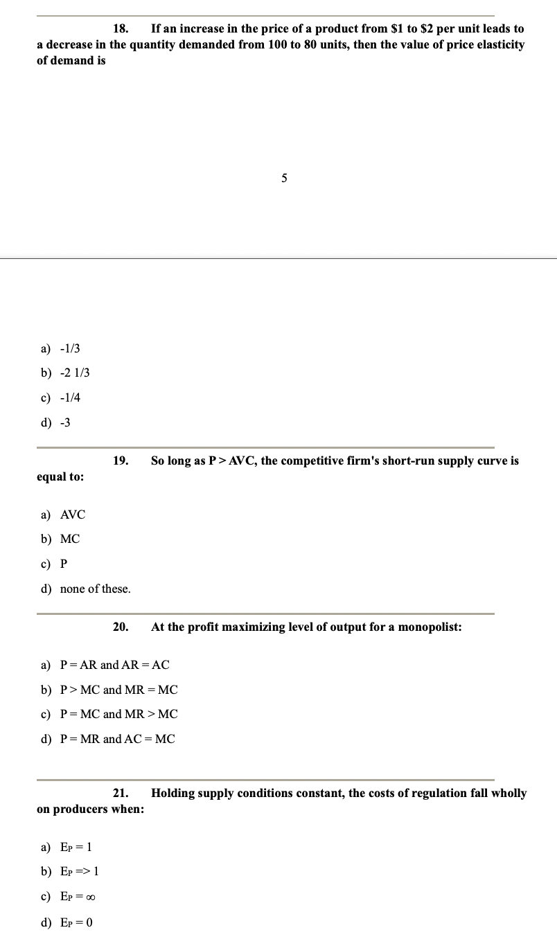 elasticity of demand is: a. -2f3 b. -3f2 c. -8f3 d. -3f8