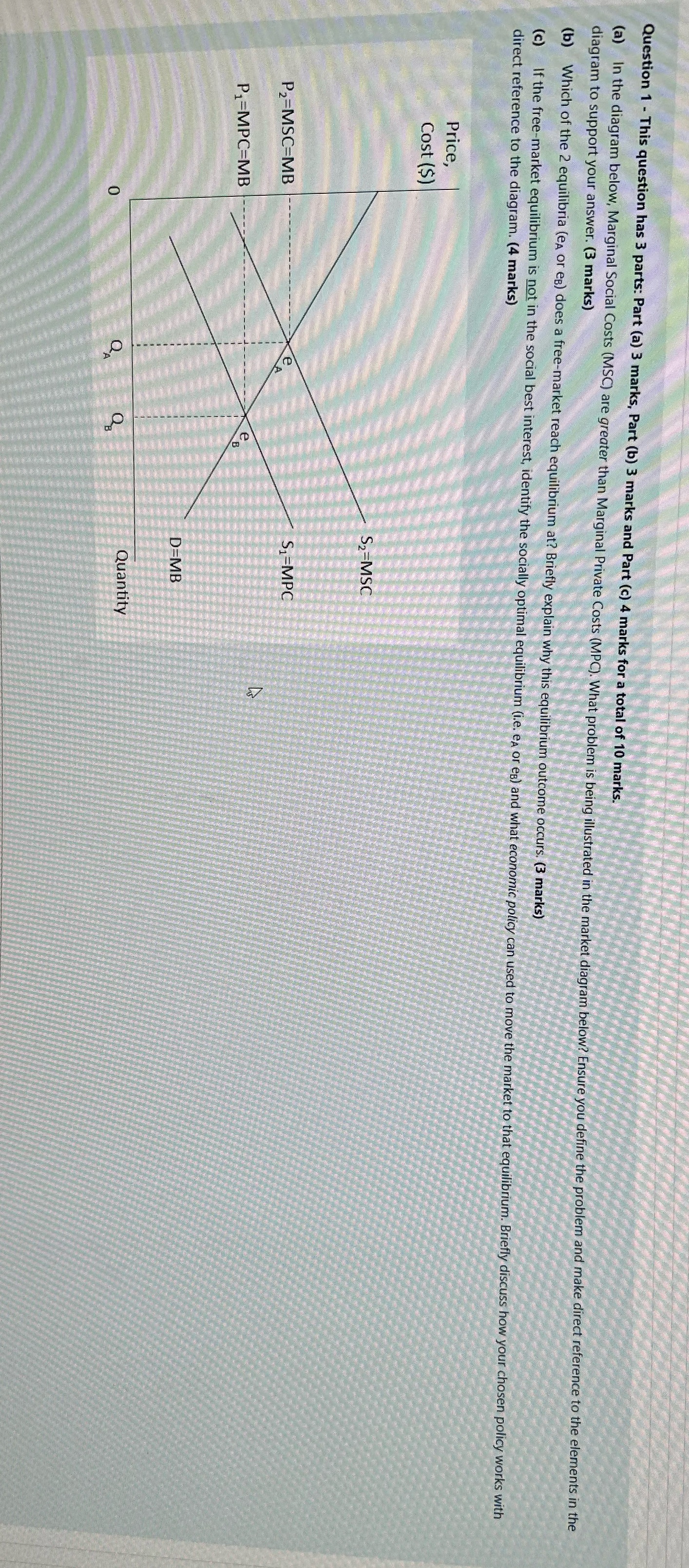 Please help Question 1 - This question has 3 parts: Part (a)