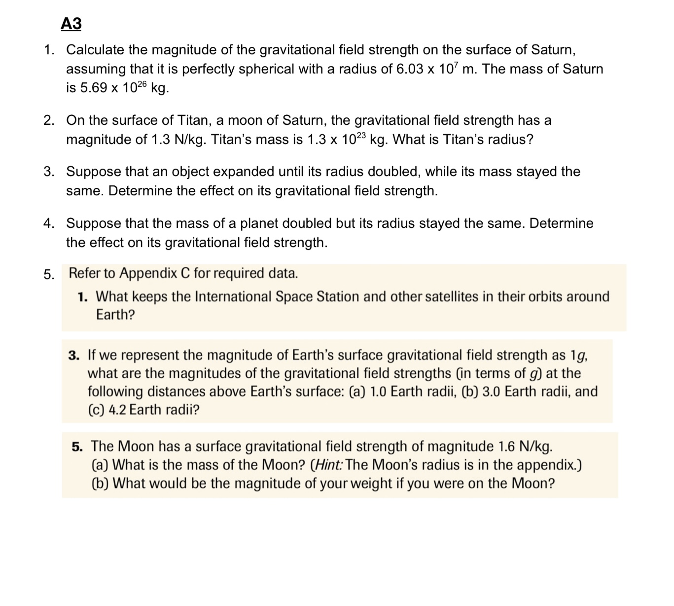 is included in order to complete the questions A2 1. 2. A