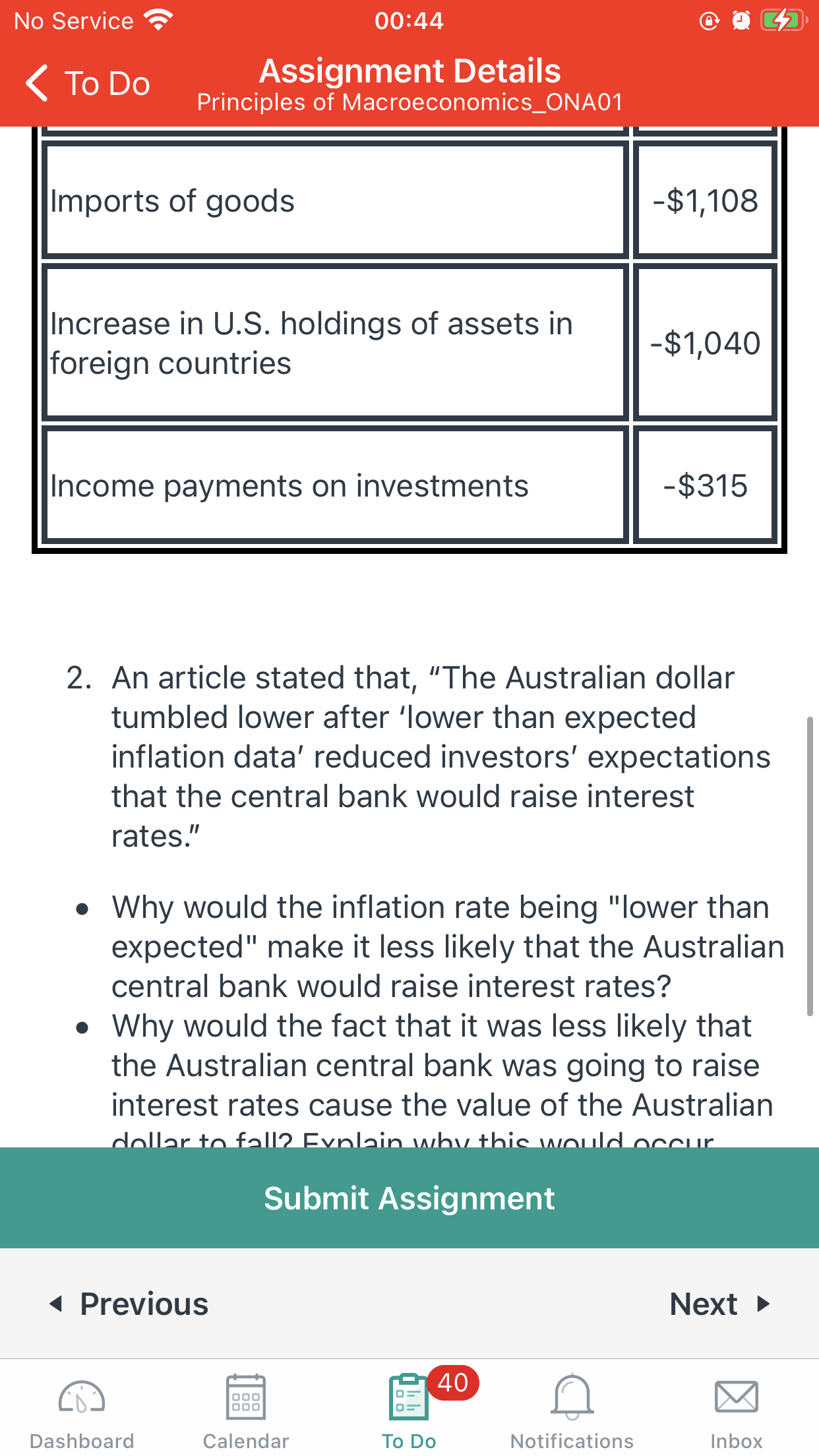 value of the statistical discrepancy and prepare the Balance of Payments Account