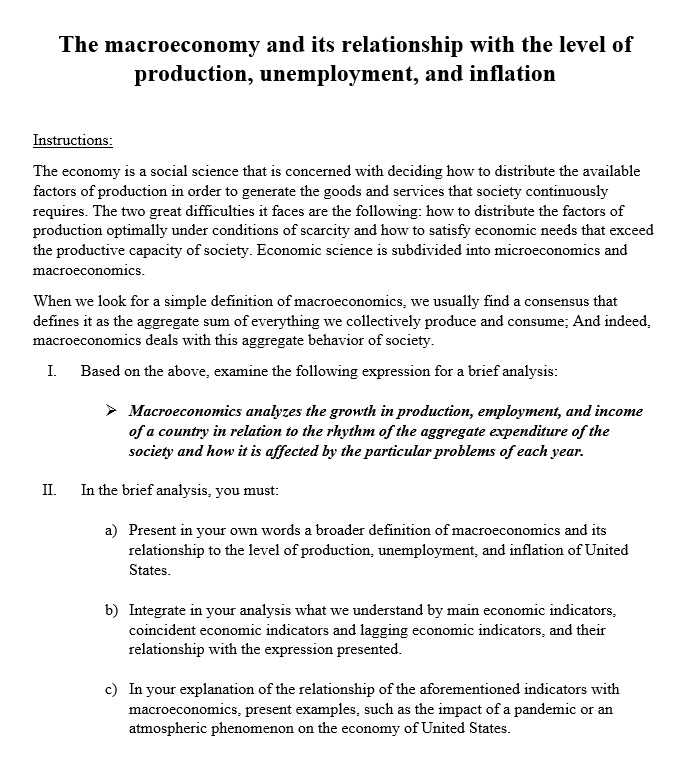 Can you help with a brief analysis based on the macroeconomy and