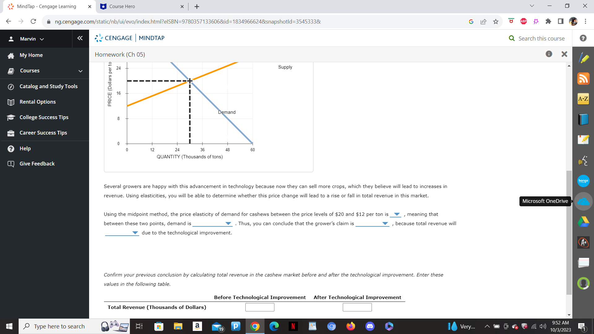- C eng.cengage.com/staticb/ui/evo/index.html?eISBN=9780357133606&id=1834966624&snapshotld=3545333& G ABP Marvin v CENGAGE | MINDTAP Q Search