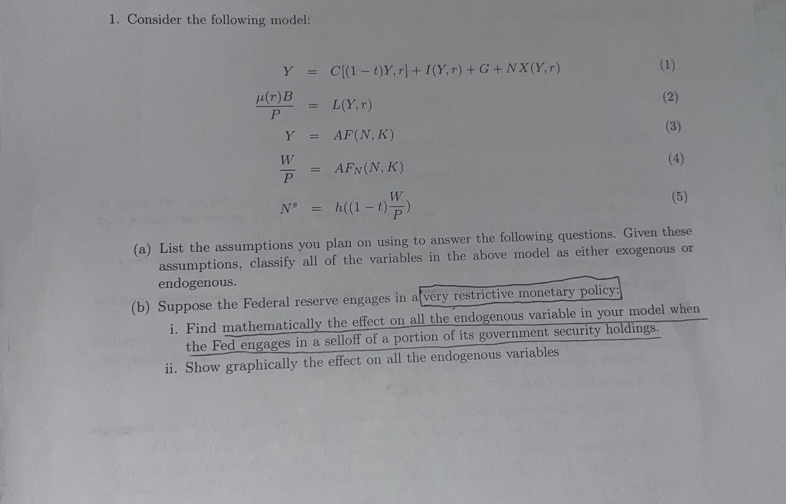 This is the classical model and the monetary base is decreasing. 1.