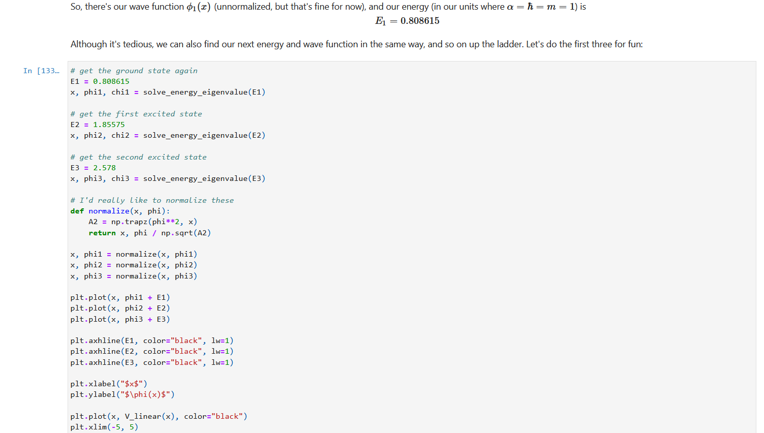 of coming back to zero. Let's try with a different value of