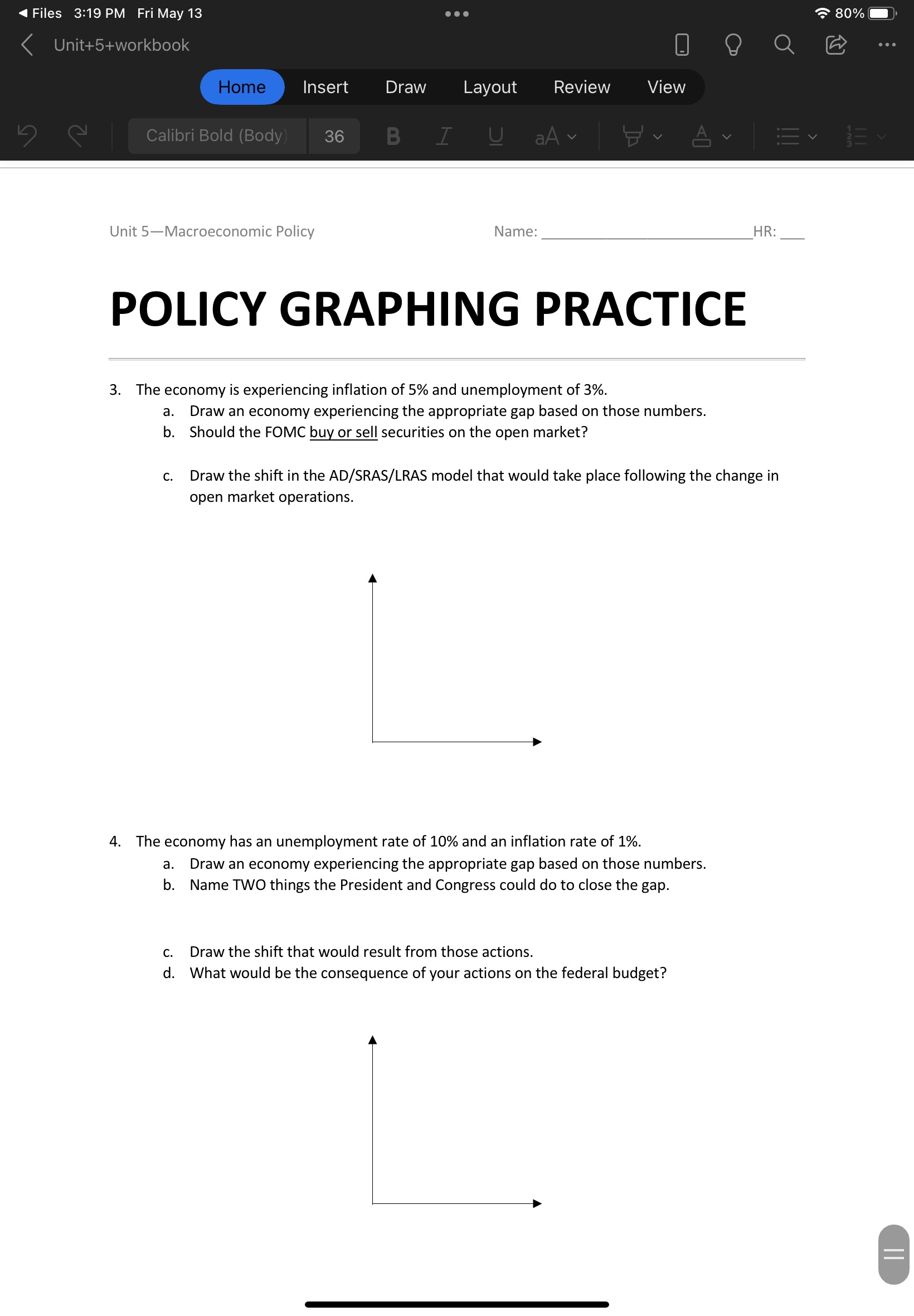 BANKING Use the space below to take notes during class. The Federal
