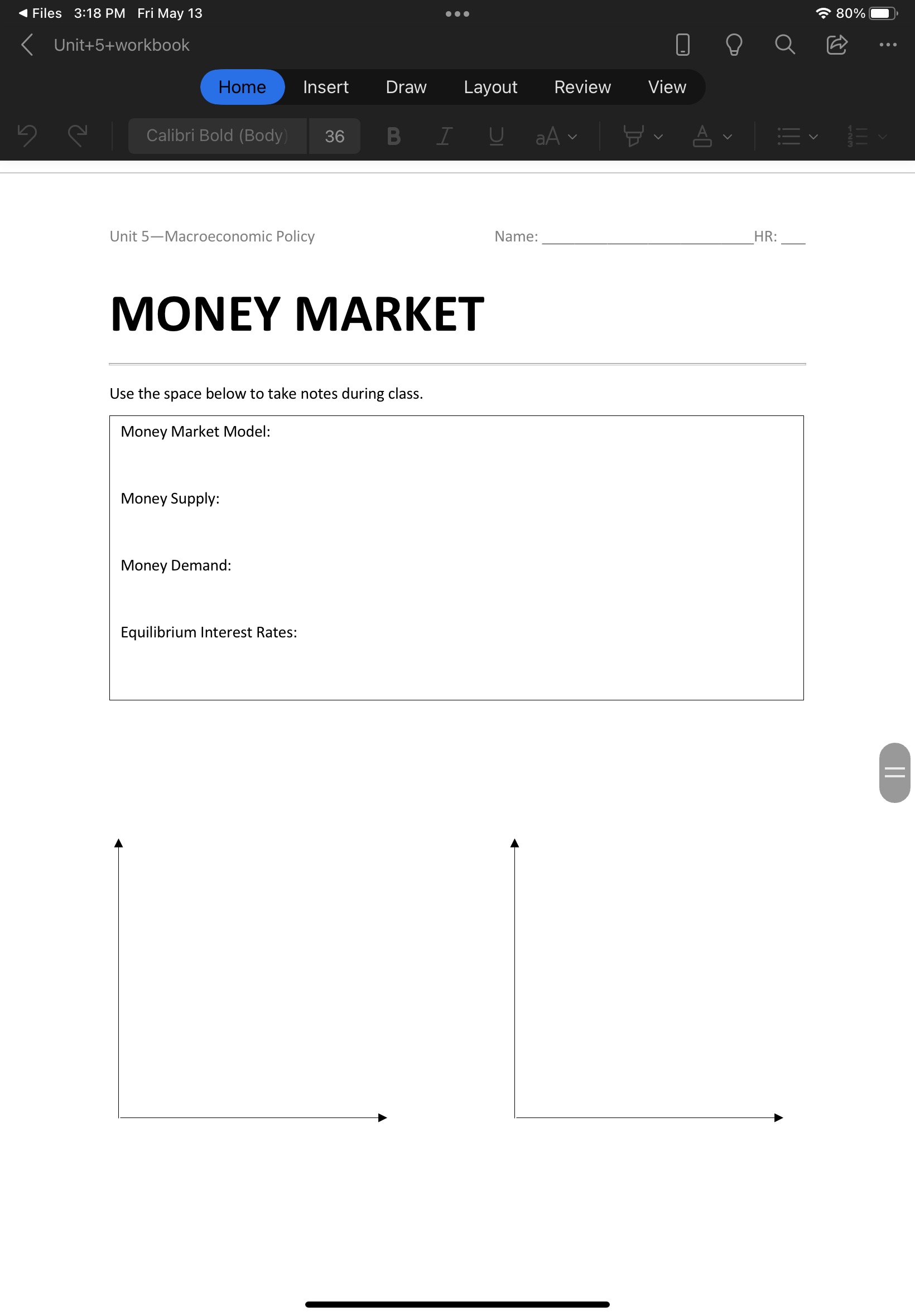 Layout Review View Unit SMacroeconomic Policy Name: HR: POLICY PRACTICE Draw a