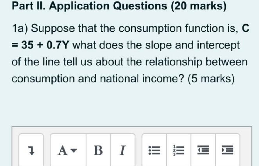 please try to answer my question Part II. Application Questions (20 marks)