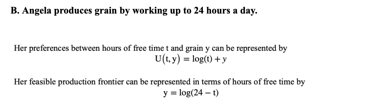 When Angela is restricted to work 4 hours a day, how utility