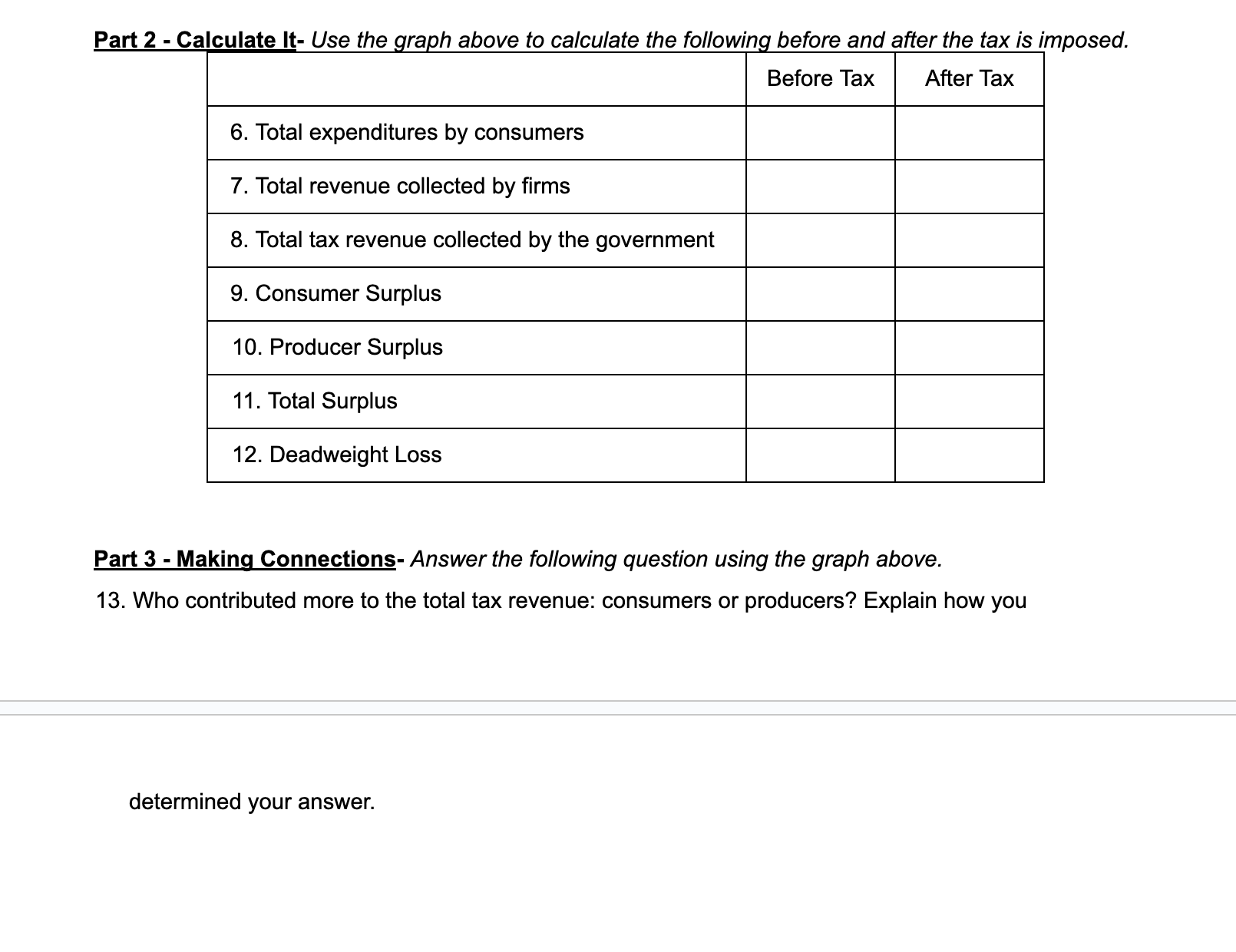  Part 2 - Calculate It- Use the graph above to calculate