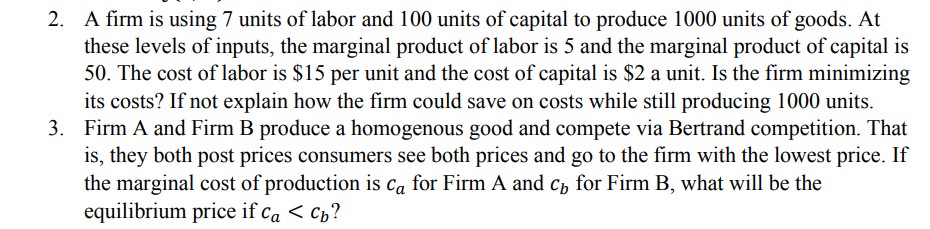 Sir i am stuck for this question 2. A rm is using