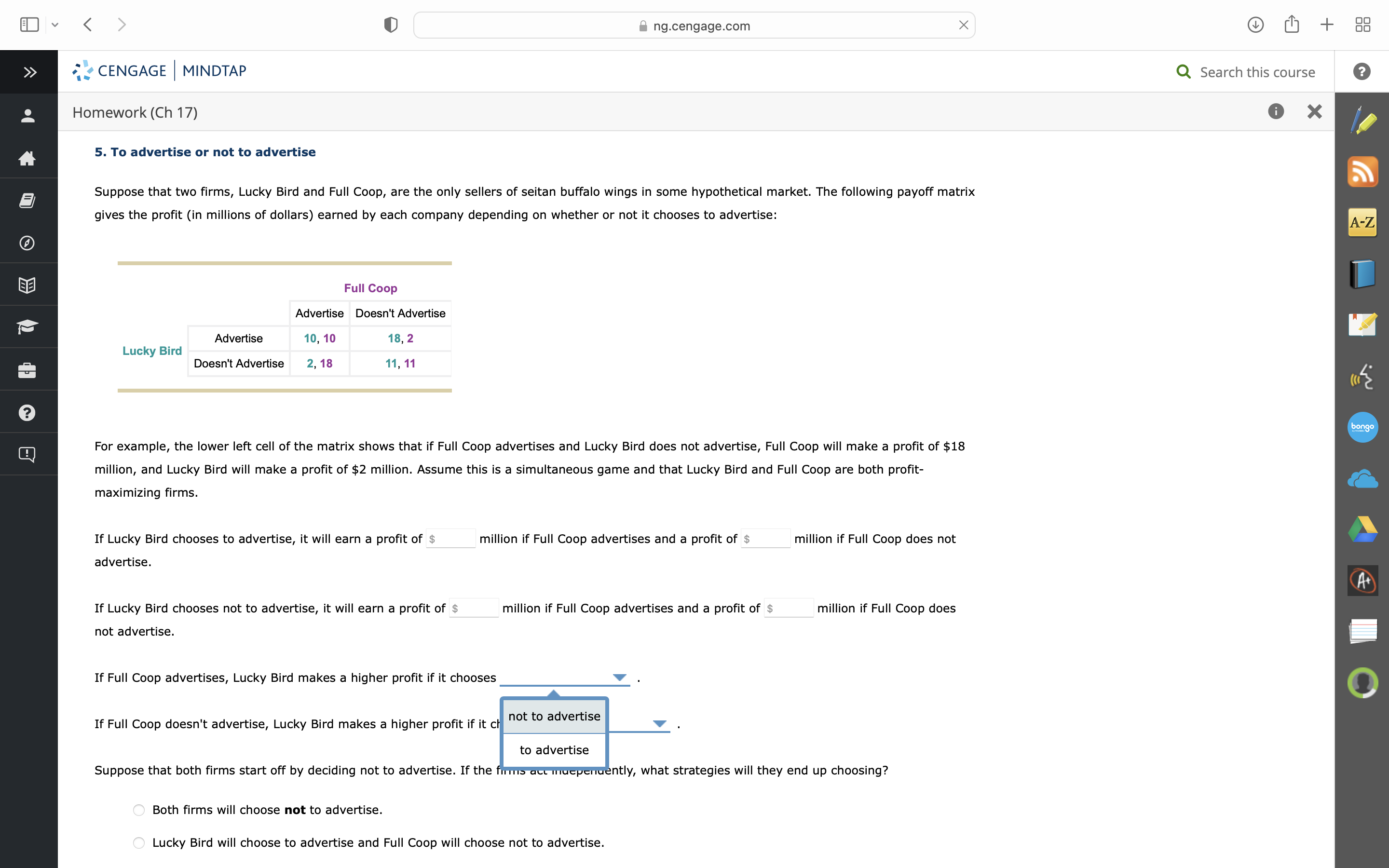 0 a ng.cengage.com 4 CENGAGE I MINDTAP Homework (Ch 1 7) 5.