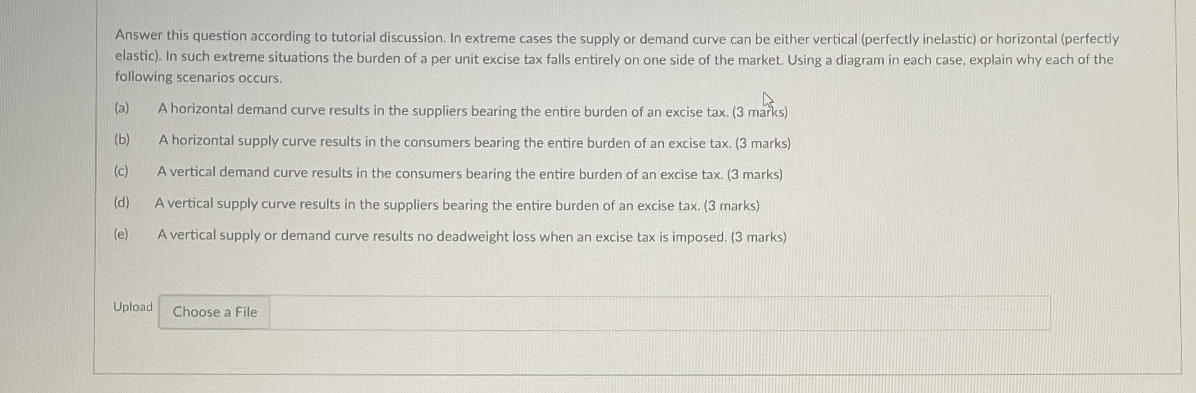  Answer this question according to tutorial discussion. In extreme cases the
