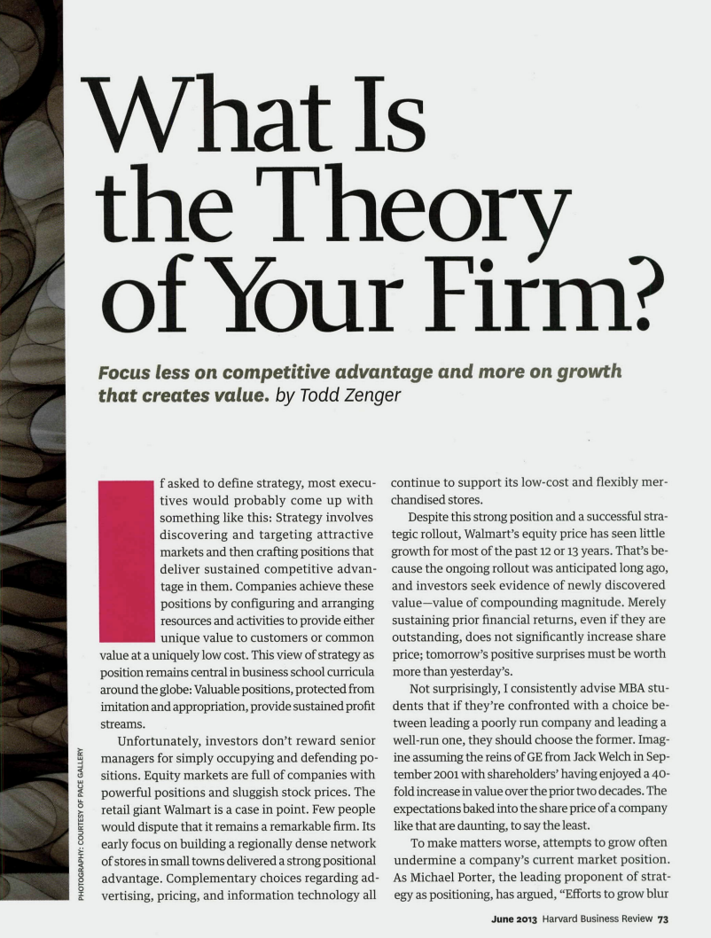 Todd Ziegler did with the Disney example and apple. How can someone