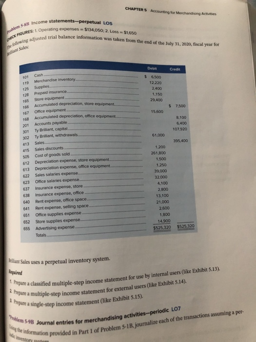  CHAPTER 5 Accounting for Merchandising Acties pruhem s ind PCK FIGURES: