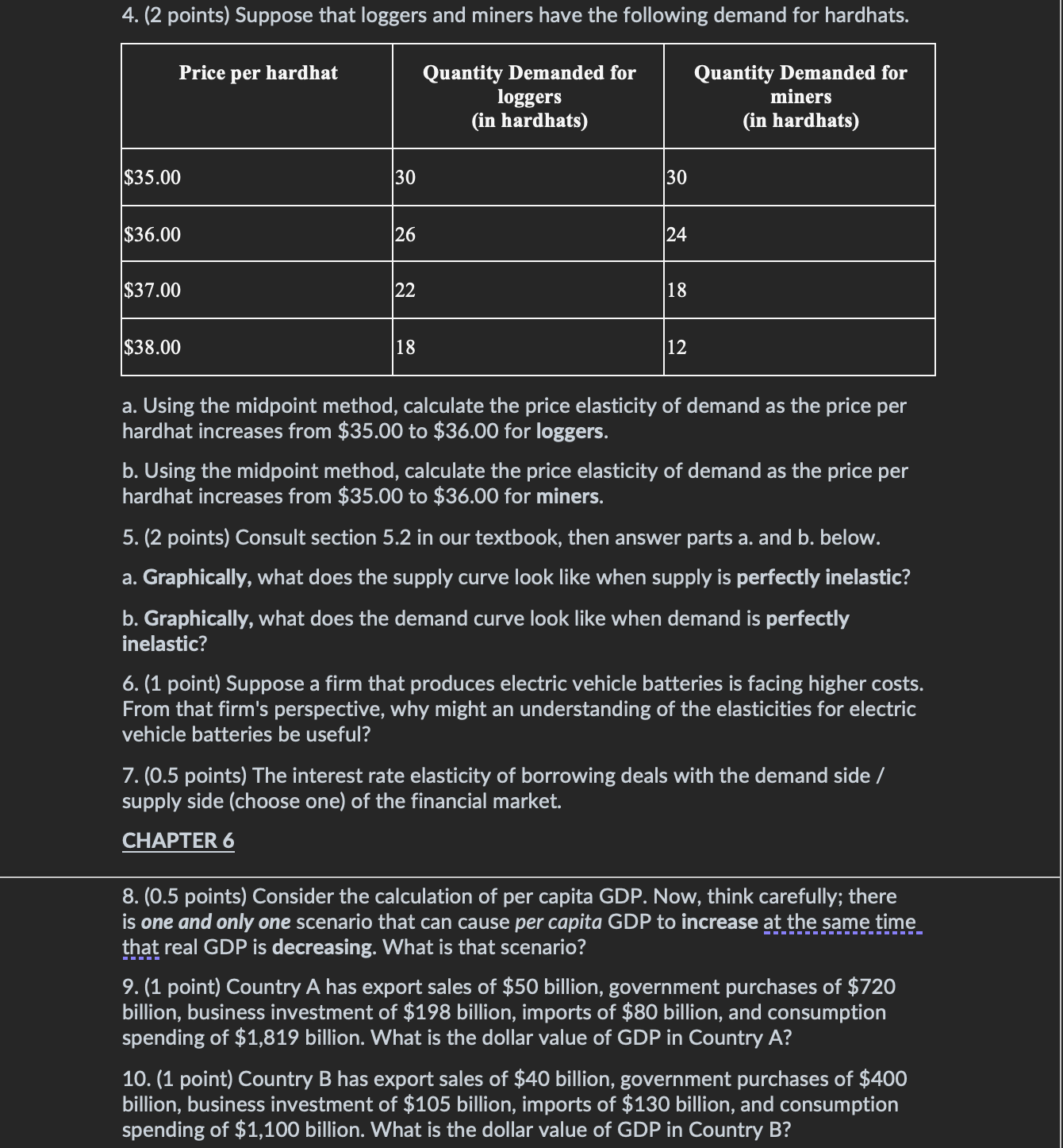 following demand for sports drinks: Price per bottle Quantity Demanded Quantity Demanded