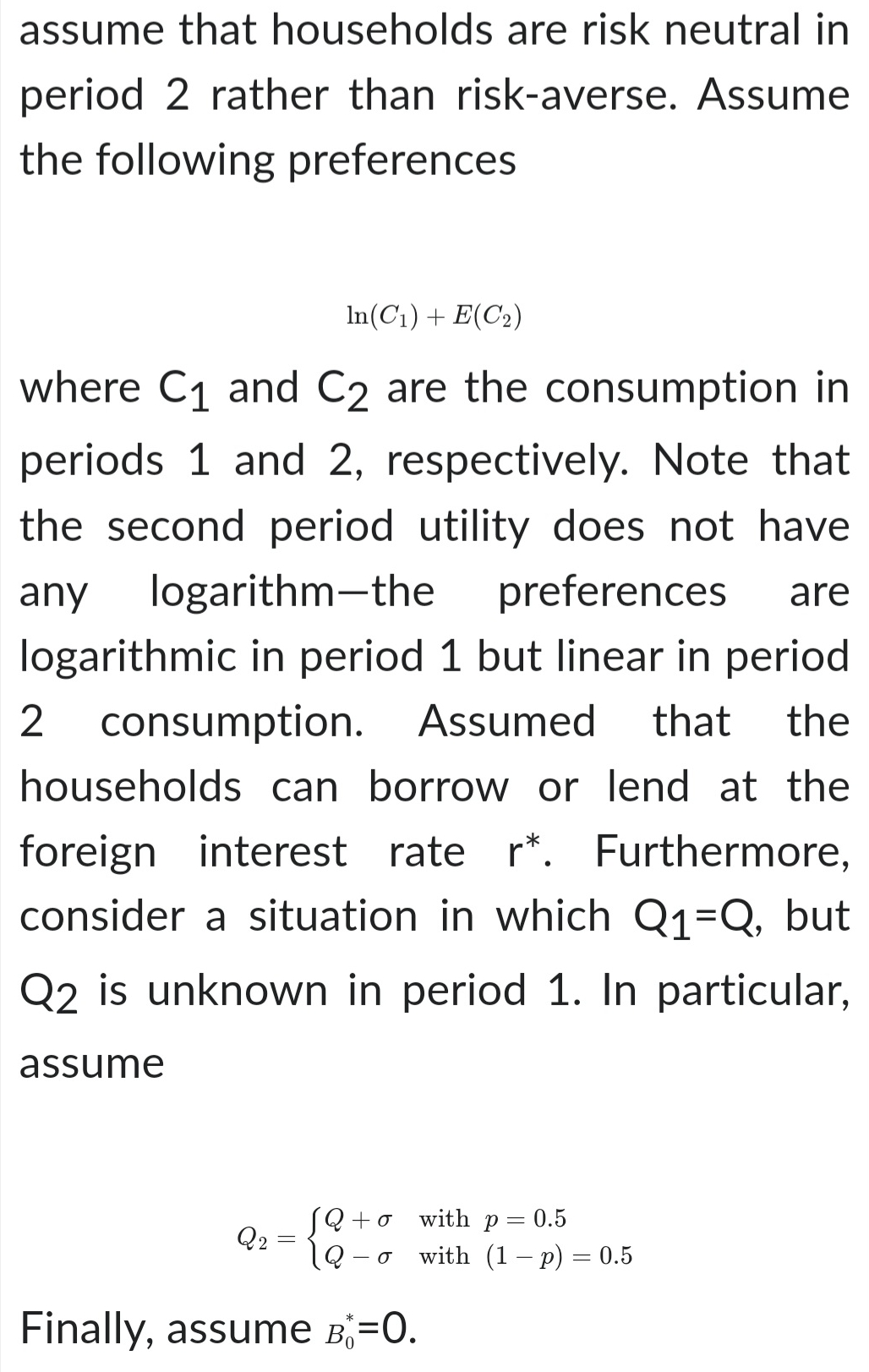 questions1. what is the expected value and the standard deviation of Q2?2.