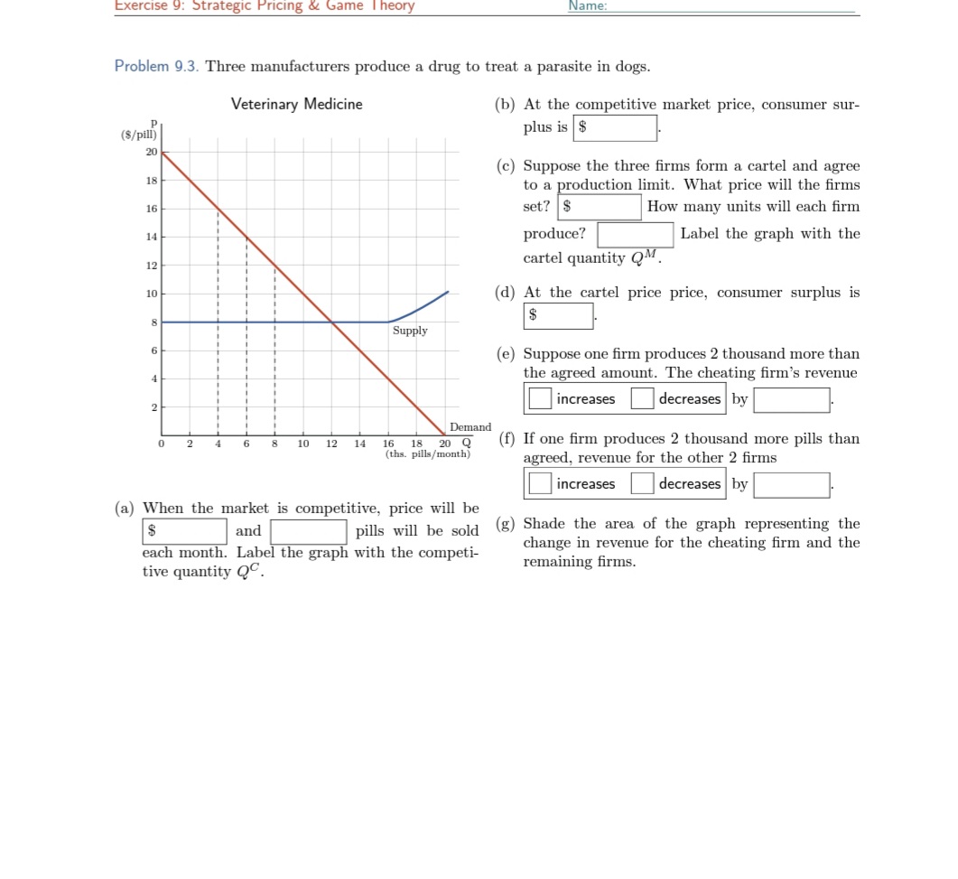 Please also explain how each is used Exercise 9: Strategic Pricing &