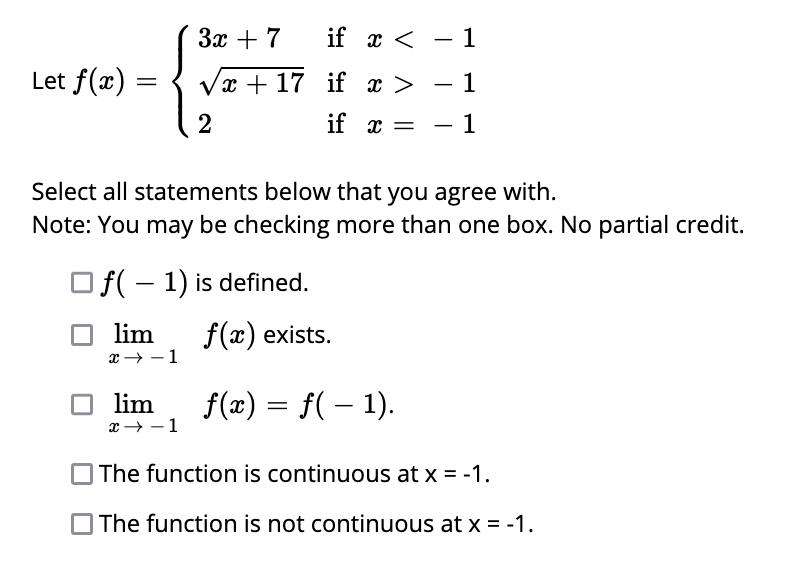 3x + 7 if x -1 2 if x = -