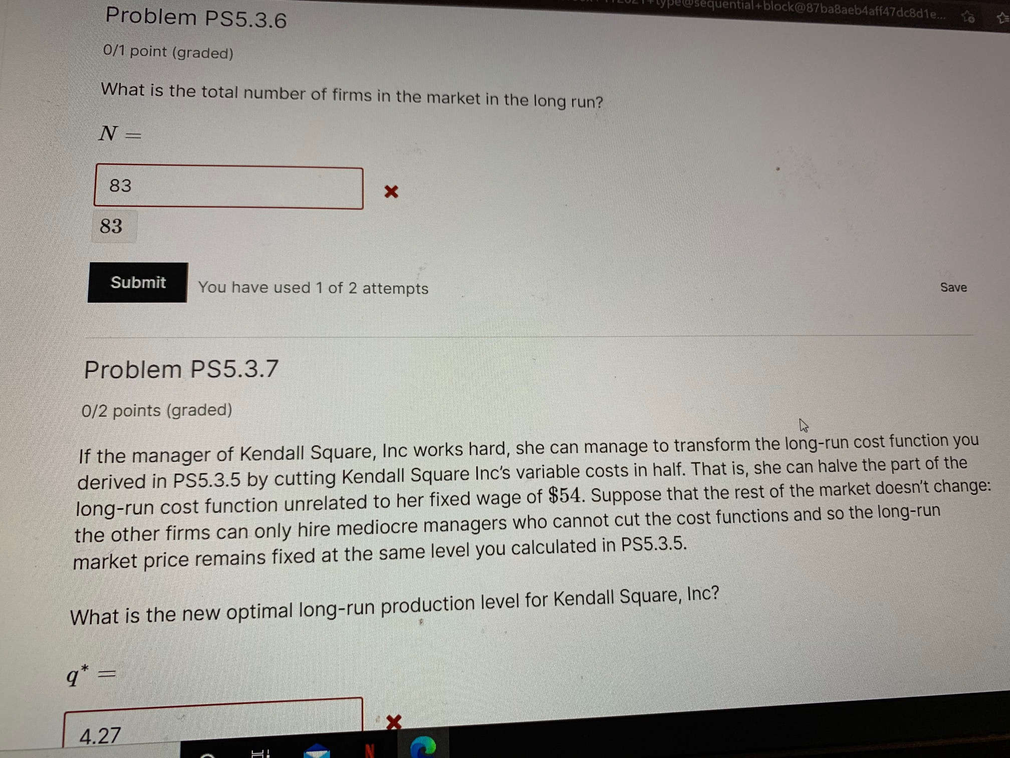 and r = 3 for labor and capital respectively. It operates in