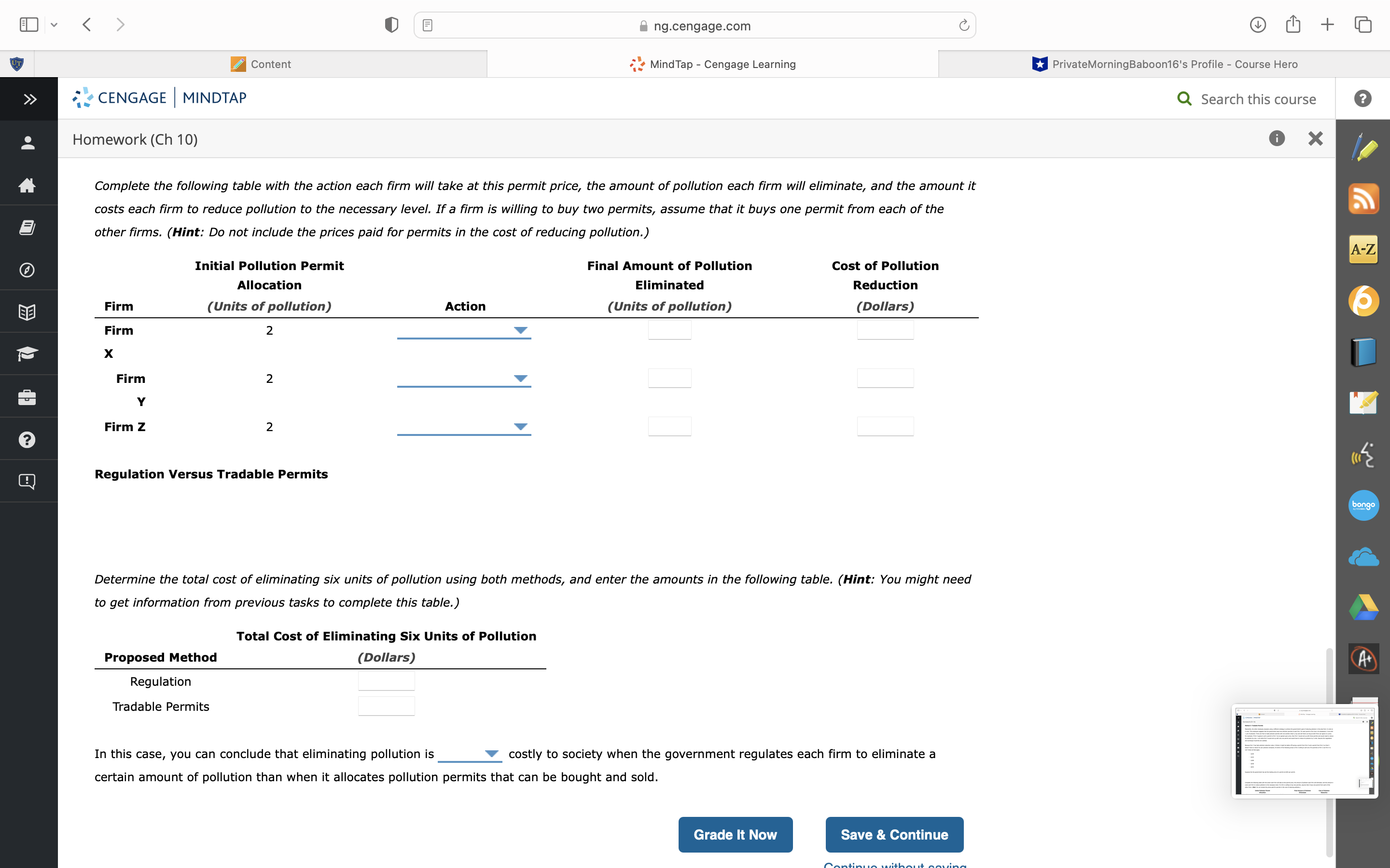 to reduce the total pollution emitted by three local firms. Currently, each