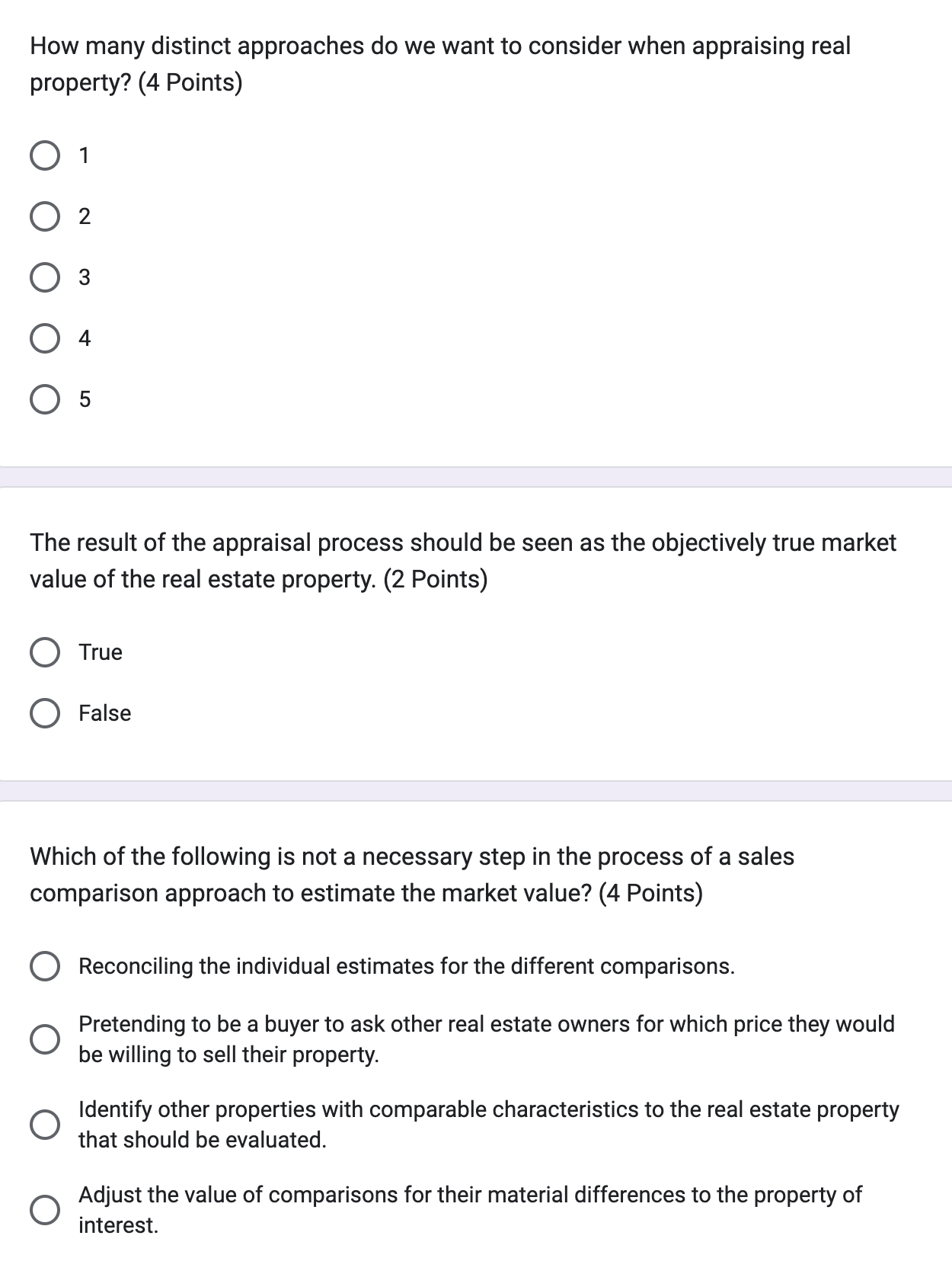 How many distinct approaches do we want to consider when appraising