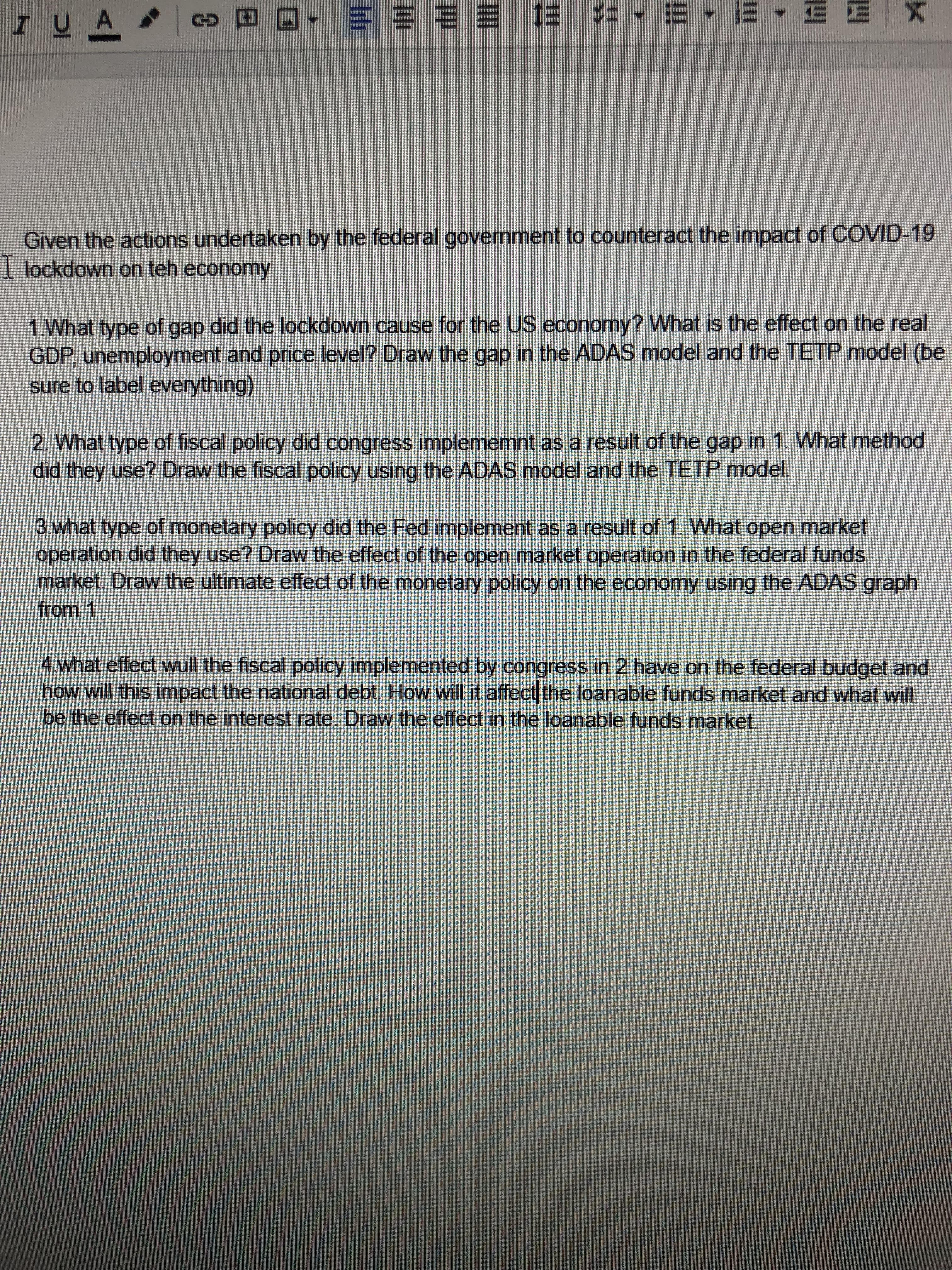  A E E EE Given the actions undertaken by the federal