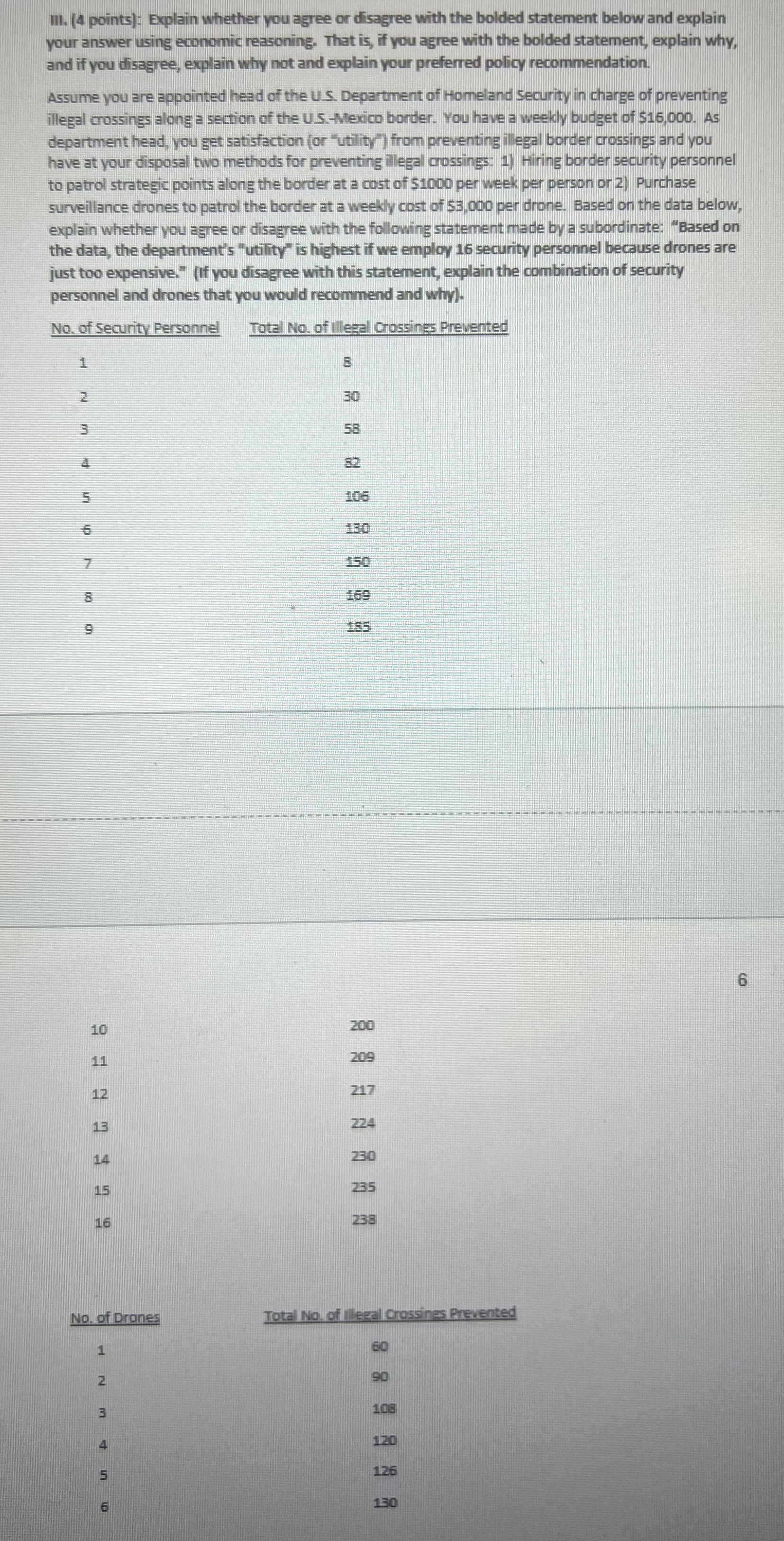 Can someone please help me with this problem! III. (4 points): Explain