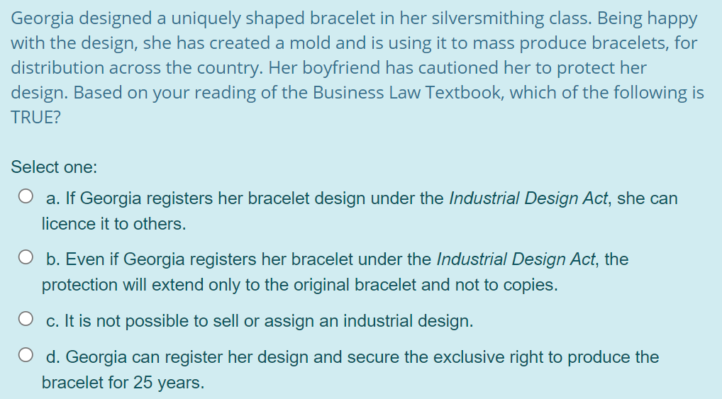  Georgia designed a uniquely shaped bracelet in her silversmithing class. Being