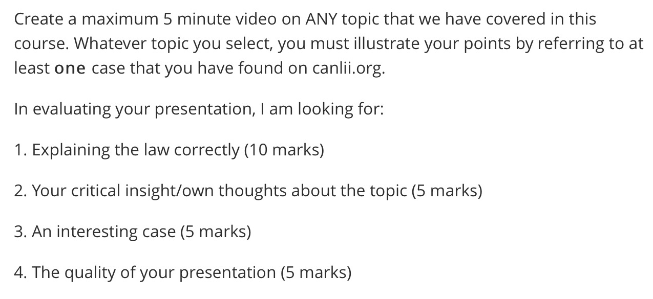  Create a maximum 5 minute Video on ANY topic that we