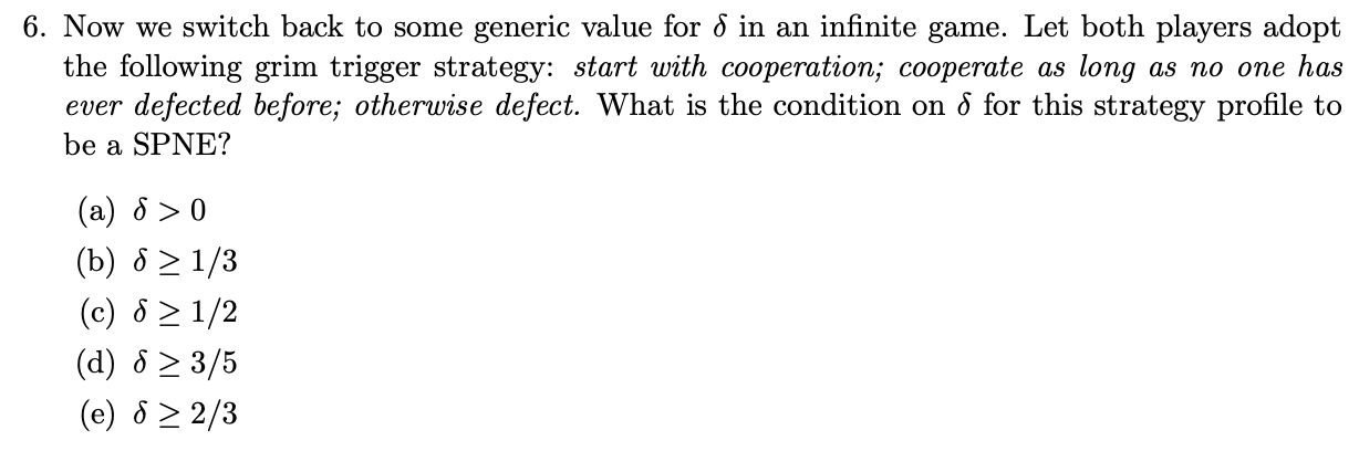  6. Now we switch back to some generic value for 6