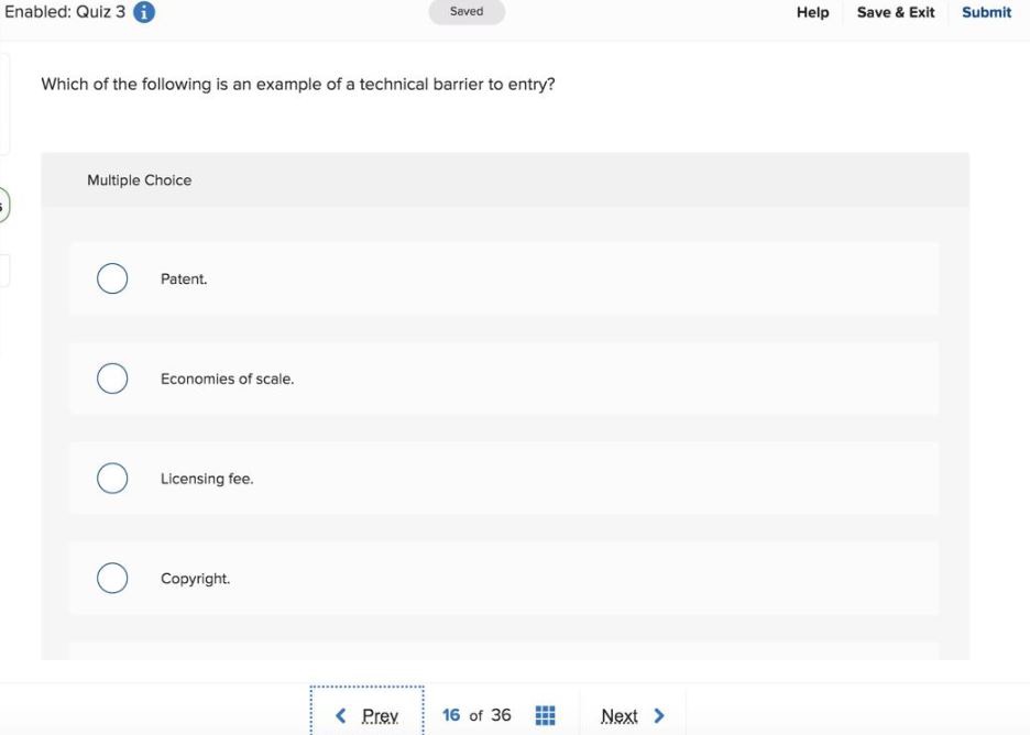 its product from the competition by charging a different price. O The