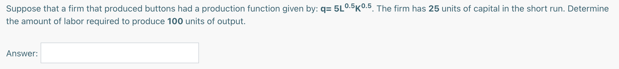 the Marginal Product of Labor (MPL). Fill in the appropriate numbers in