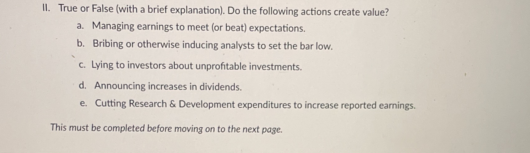 Governing Objective Provide short answers(in most cases, one or two sentences for