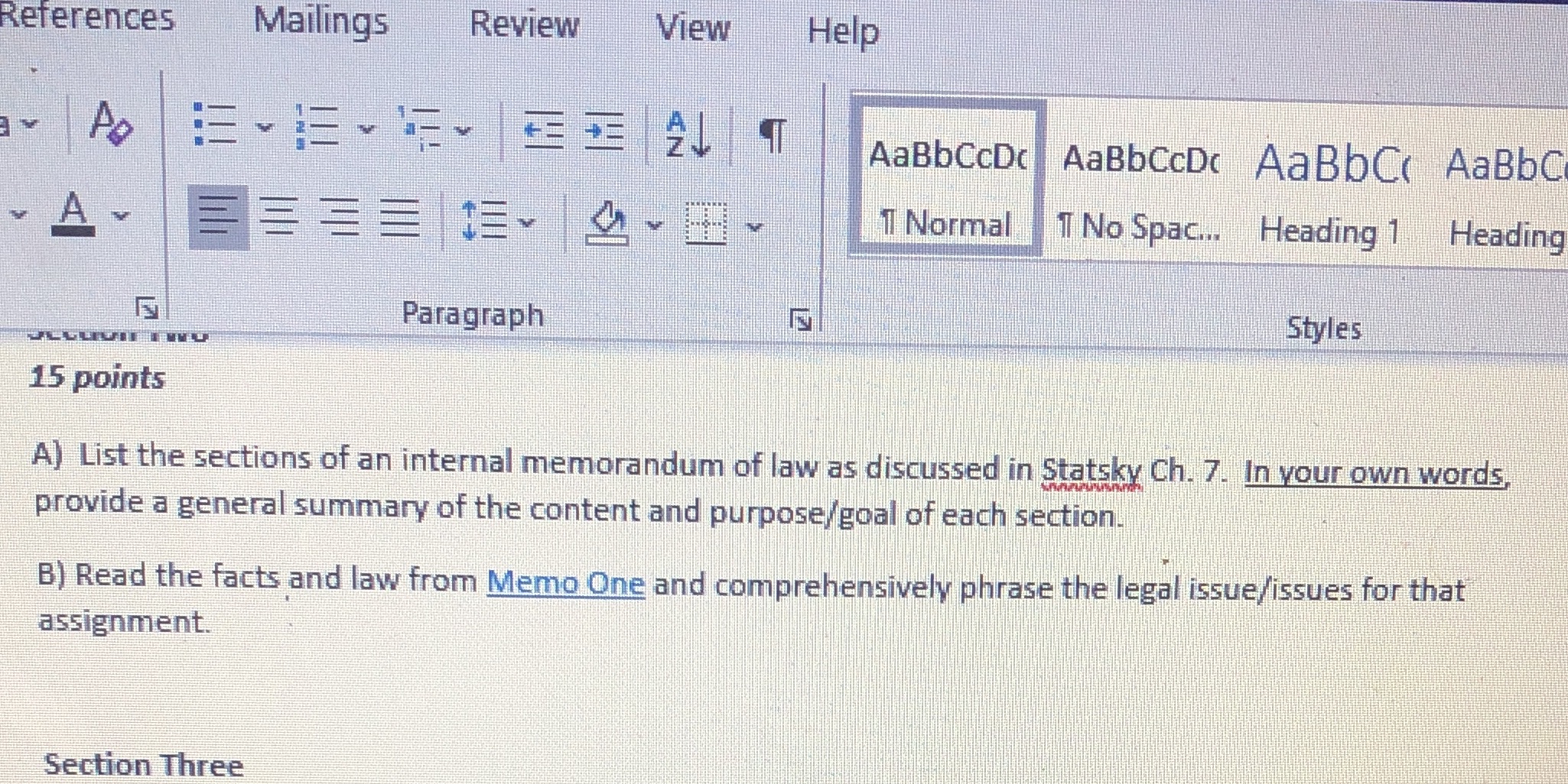  References Mailings Review View Help Po 24 IT AaBbCcDc AaBbCcD( AaBbC(