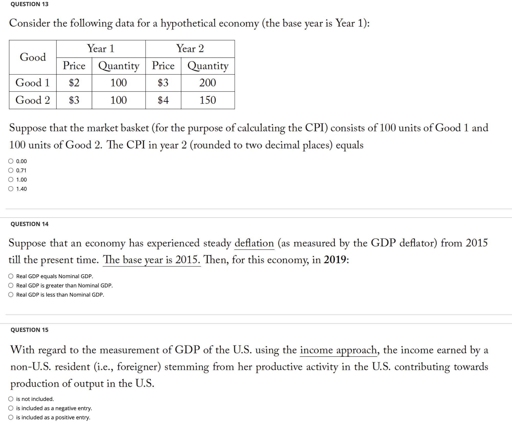 Macroeconomic help. please show work so i can see how to do