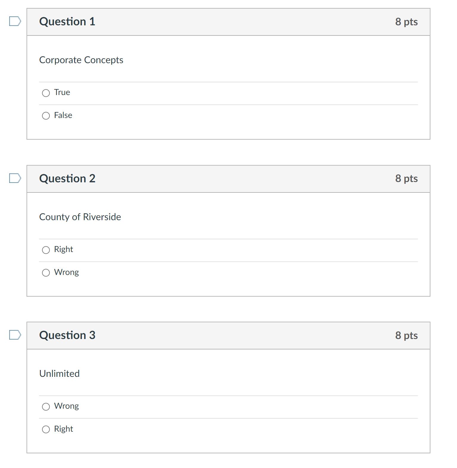 pts Both O True O FalseD Question 24 8 pts Based on