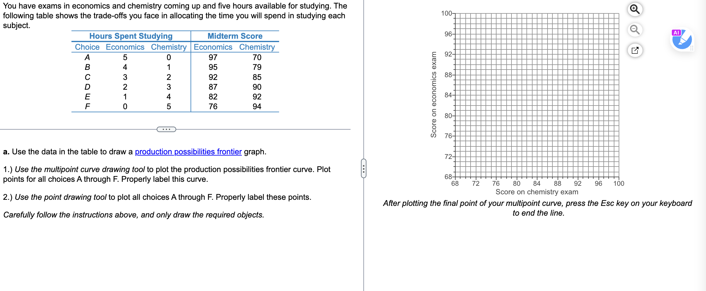 they are prolly not the answer. Thanks!33. Use the following production possibilities