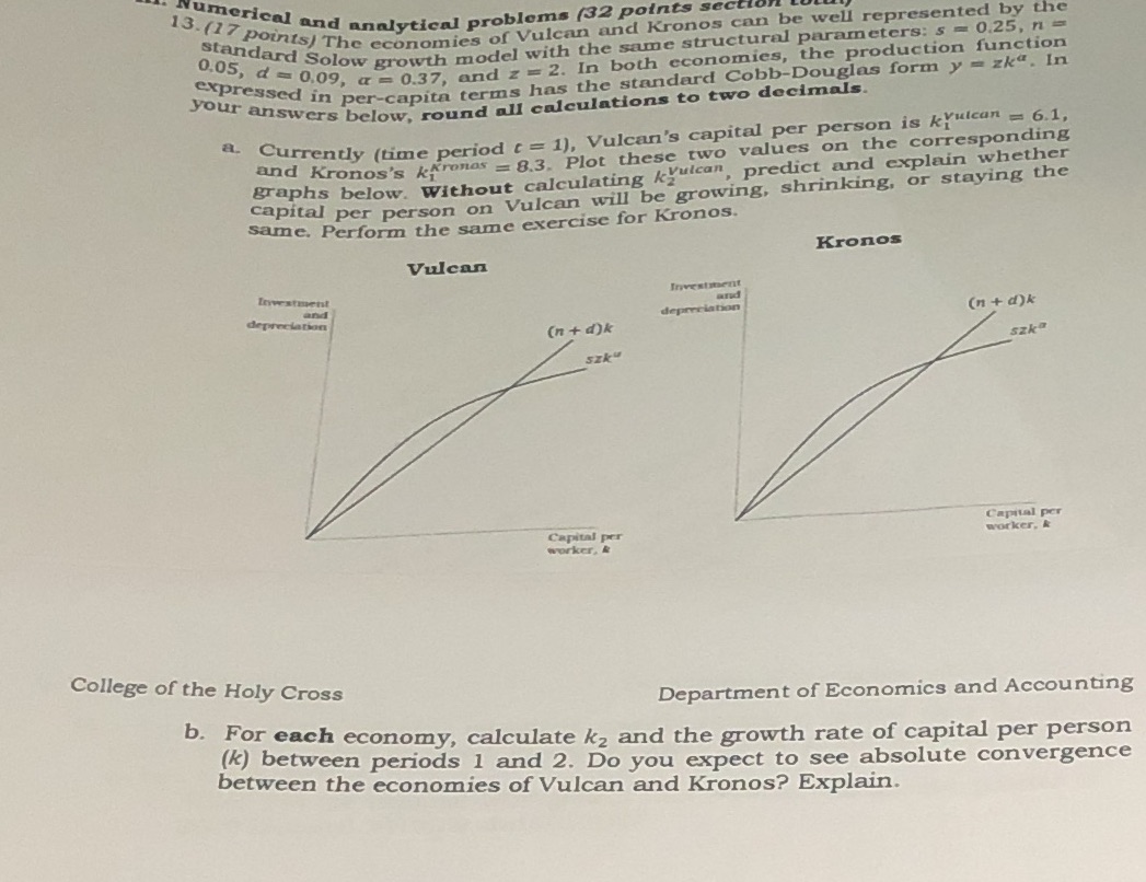  Numerical and analytical problems (32 points sect 13. (17 points) The