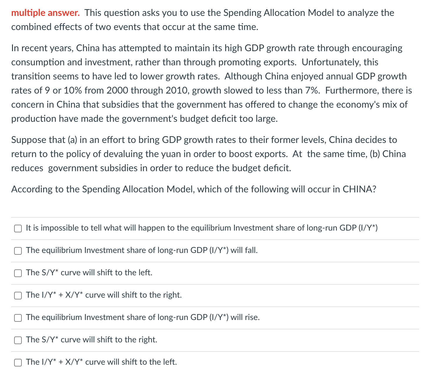 How would I go about solving this problem? There are multiple answers