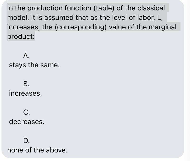 the total output is 0, we deduce that at L = 0,