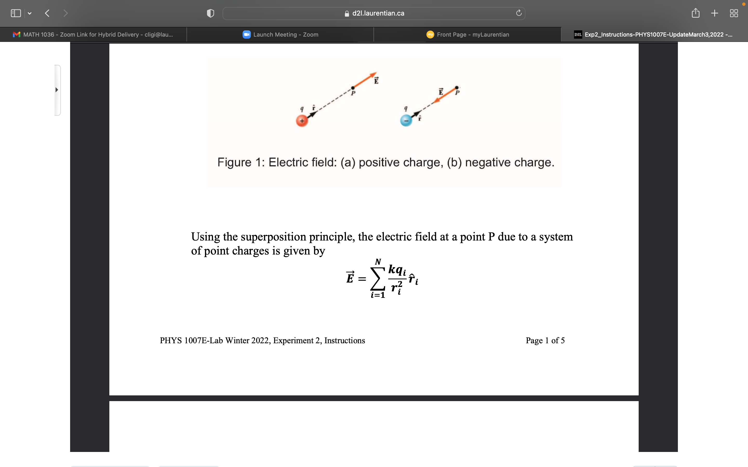 Delivery - cligi@lau... Launch Meeting - Zoom my Front Page - myLaurentian