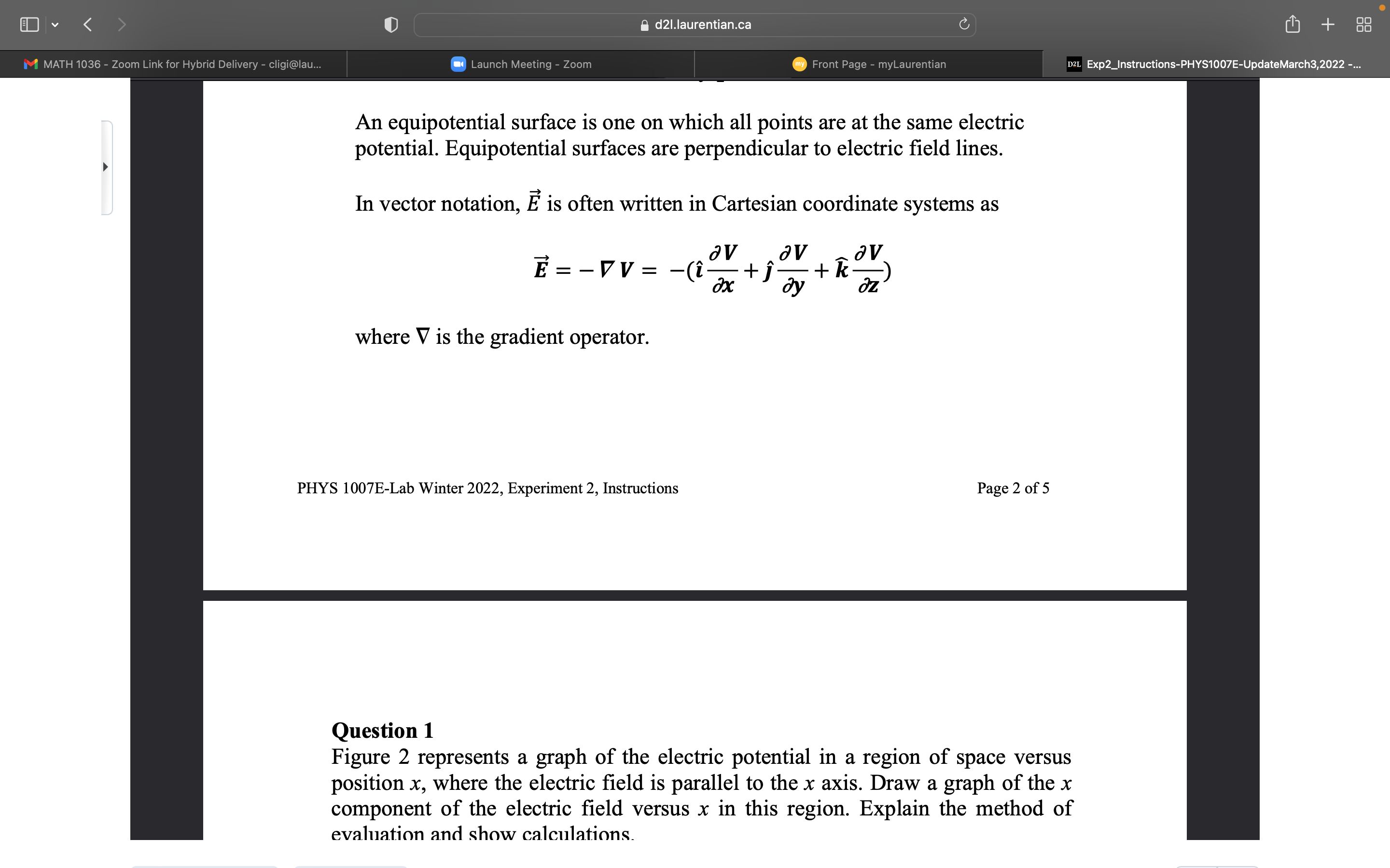 Field E 1. Purpose Using computational physics methods, generate contour maps of