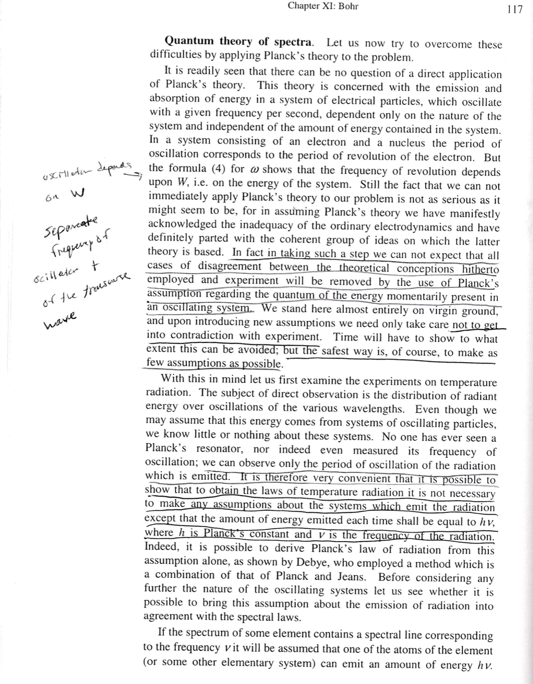 while the others extend out into the ultra violet, the distance between