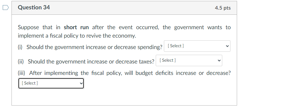 after the event, which curve in the AD-AS model shifts to which