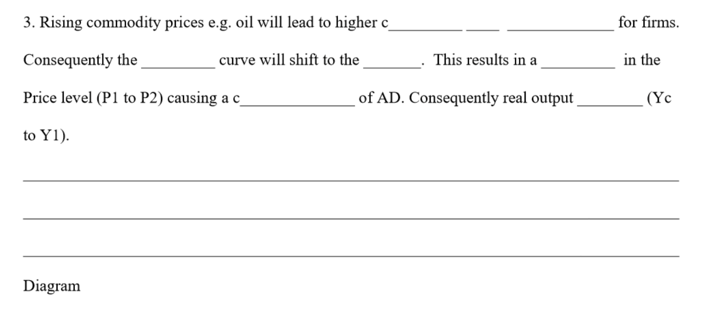 and 2.Put missing words and write something else also draw diagram AD
