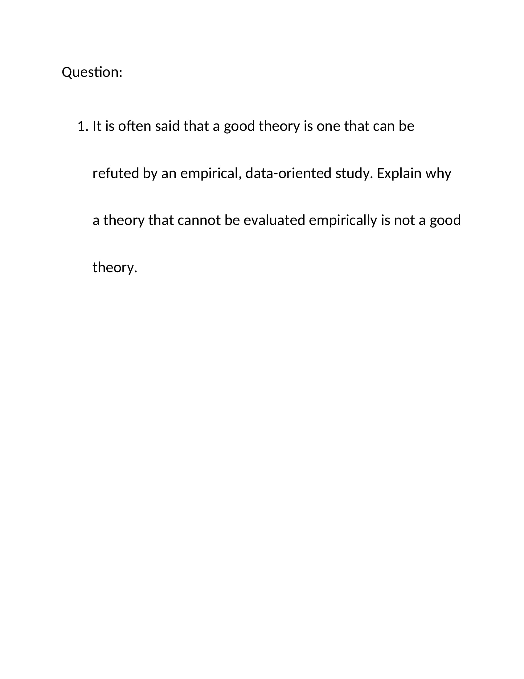 answer these case study questions Question: 1. It is often said that